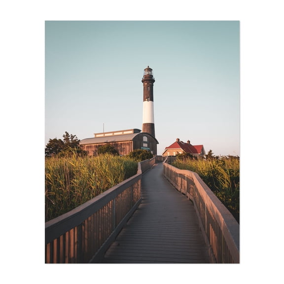 Fire Island Boardwalk - Fire Island New York Photography Unframed Wall Art Print 8 x 10 inches