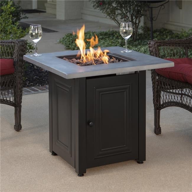Endless Summer 28-Inch "The Wakefield " Square Propane Gas Outdoor Fire Pit - Grey & Black