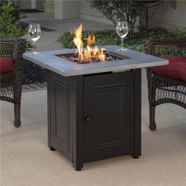 Wakefield Black and Grey Steel Gas Fire Pit Table