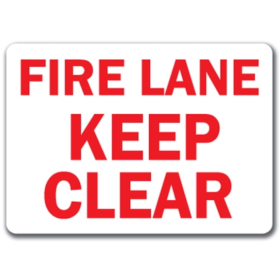 Fire Lane Keep Clear Sign - 10" x 14" OSHA Safety Sign