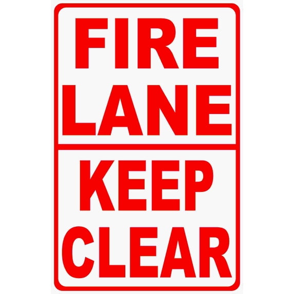 Fire Lane Keep Clear Sign