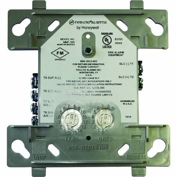 Fire Lite Alarms MMF-300 Addressable Monitor Module Circuit Assembly Module
