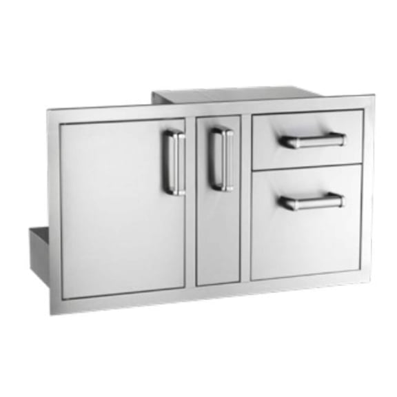 Fire Magic Premium Flush 36-inch Access Door With Platter Storage And Double Drawer With Soft Close - 53816SC