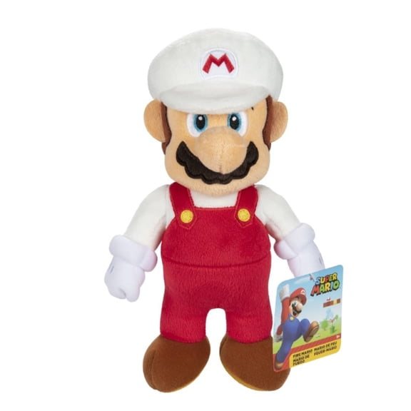 Fire Mario Collectible Plush Figure  9-Inch Display Decor for Collectors (Gaming Character Edition)