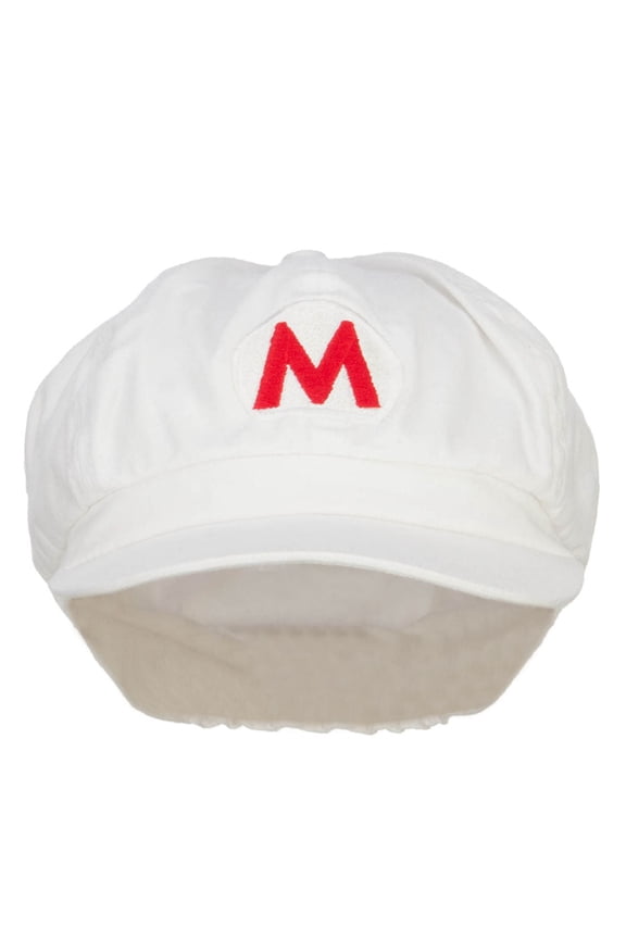 Fire Mario Luigi Embroidered Newsboy Cap - Red XL-2XL
