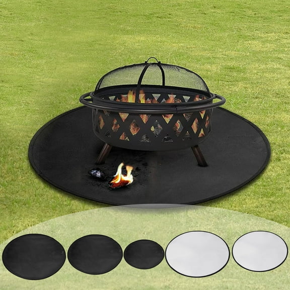 Fire Mat under $5! Xqxayjr Circular Fire Mat, Heat Insulation Stove Mat for Grill Oven, Aluminum Coating Burn Resistant Pad, Outdoor Indoor Use, Durable and Easy to Clean