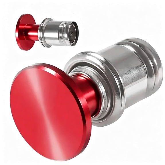 SPOCAX Car Cigarette Lighter Push Button 12V Universal Heat Resistant Alloy Socket Red 1-Count