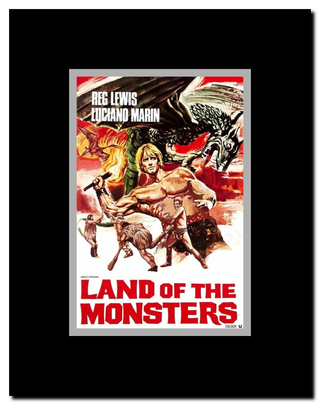 Fire Monsters Against the Son of Hercules Framed Movie Poster