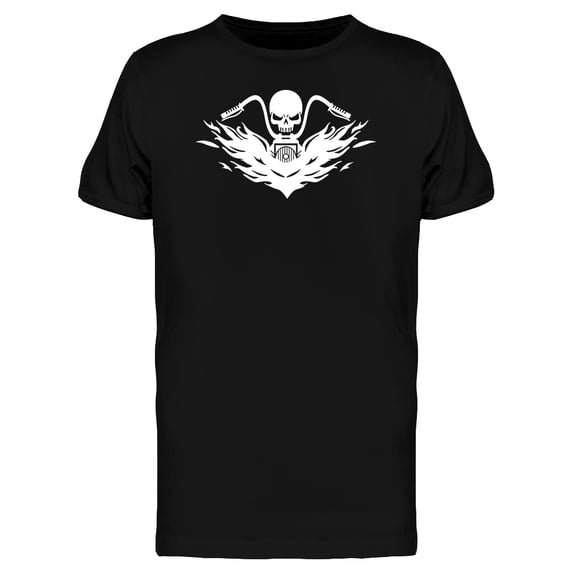 Fire Motorcyclist Men's Black T-shirt