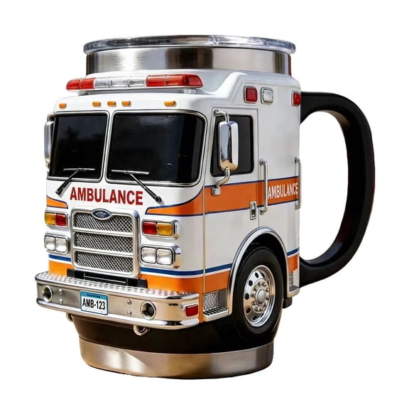 Fire Mug For the Bravest Handcrafted Fire Car Coffee Mug, 3D Fires Truck Coffee Mugs, Fires Rescues Mugs, Kitchen and Desktop Decoration, Unique Gift Fireman