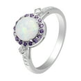 thumbnail image 1 of Fire Opal Statement Ring for Women Purple Cz Ginger Lyne Collection, 1 of 6