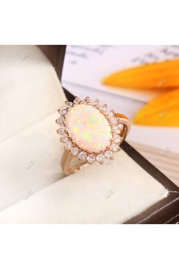 Fire Opal Wedding Moissanite Ring Wedding Ring 925 Silver Engagement Ring Stacking Ring Wedding Opal Ring Silver Dainty Ring Moissanite Opal