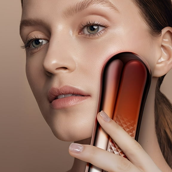 Fire Orange Star Photon Neck Lifting Device | Full-Link Skincare with Intermittent Pulse, EMS & LED for Wrinkle Reduction & Firming | High-Efficiency Serum Infusion & Rejuvenation Tool