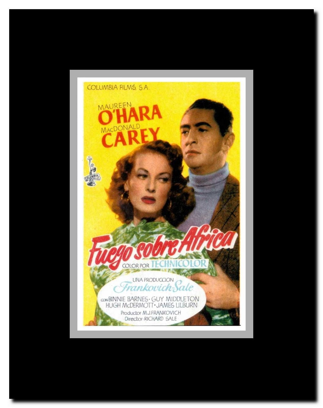 Fire Over Africa Framed Movie Poster