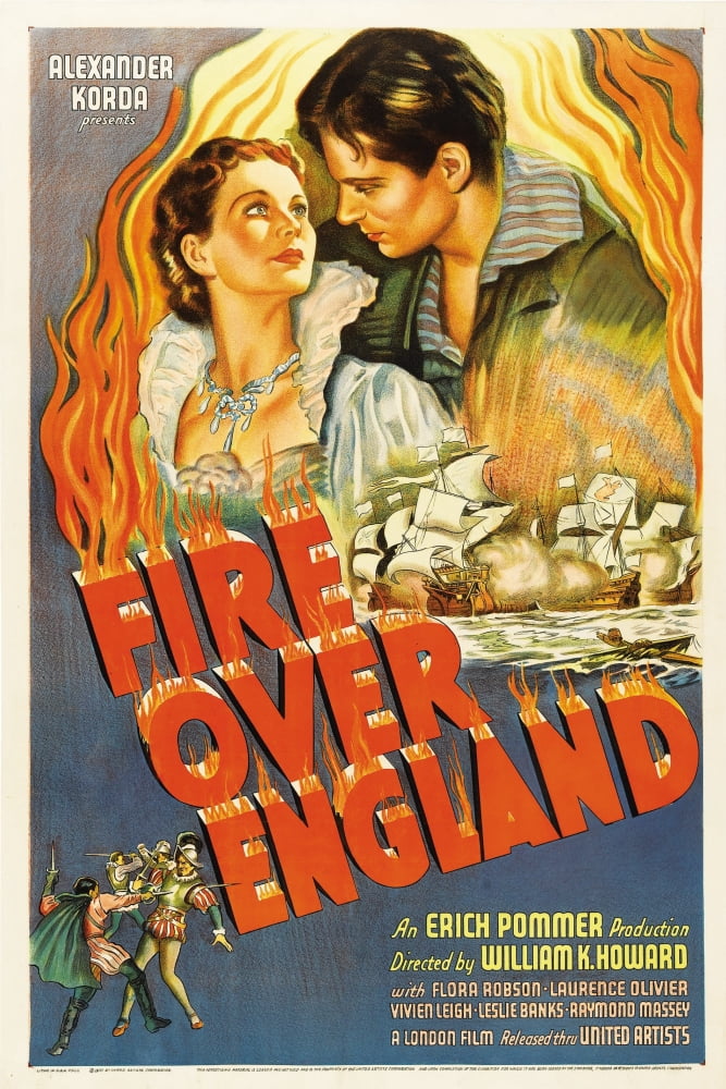 Fire Over England Canvas Art -  (11 x 17)