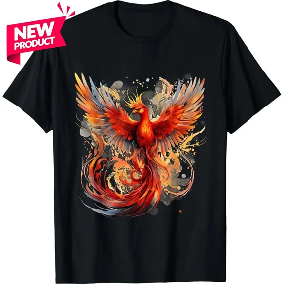 Fire Phoenix Bird Phoenix Rising Rejuvenation Reborn Phoenix T-Shirt, Unisex Tee