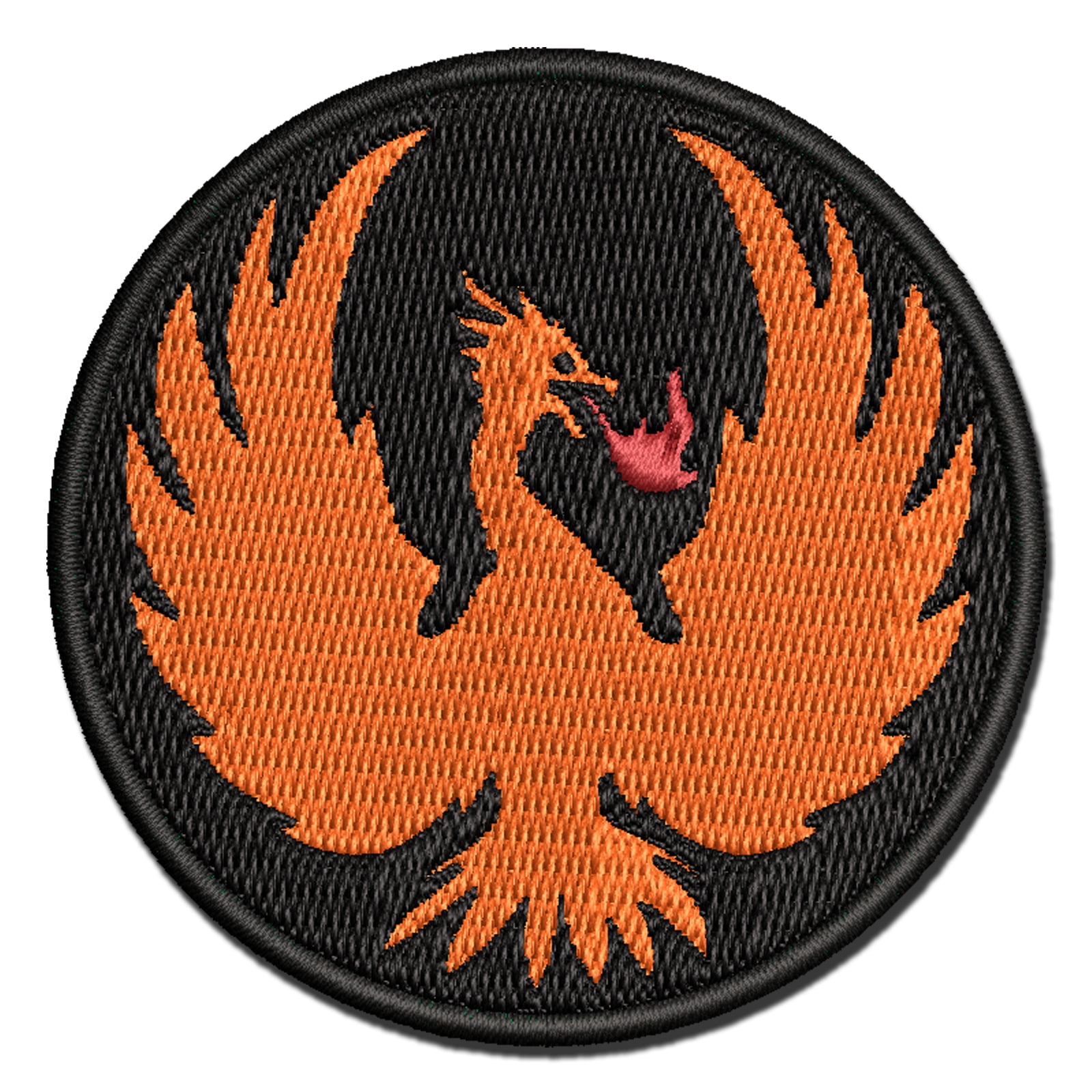Fire Phoenix Bird Rising Applique Multi-Color Embroidered Hook & Loop ...