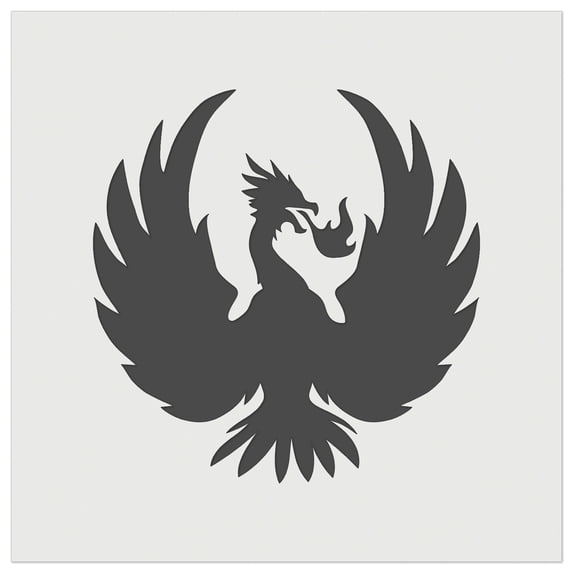 Fire Phoenix Bird Rising DIY Cookie Wall Craft Stencil - 7.0 Inch