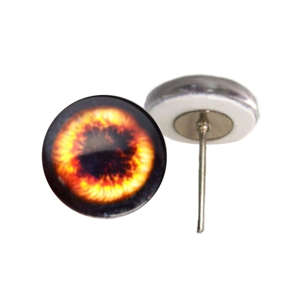 Fire Phoenix Fantasy Bird Glass Eyes on Wire Pin Posts