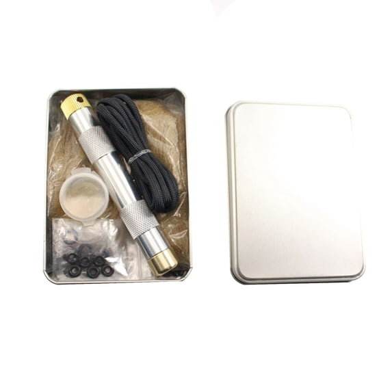 Fire Piston Campfire Kit with Paracord and O-Rings, Survival Fire Starter Tool for Camping Hiking and Emergency Preparedness