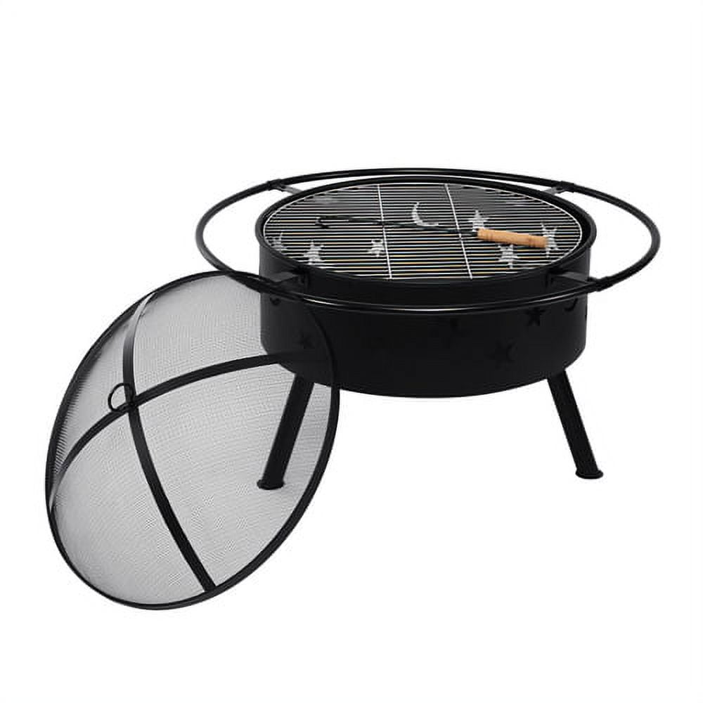 Fire Pit 32", Outdoor Fire Pits Wood Burning Patio & Backyard Firepit
