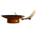 thumbnail image 1 of Fire Pit Art AS 36-Wood Burning 12 x 36 in. Asia Fire Pit, Iron Oxide Patina - Wood Burning, 1 of 6