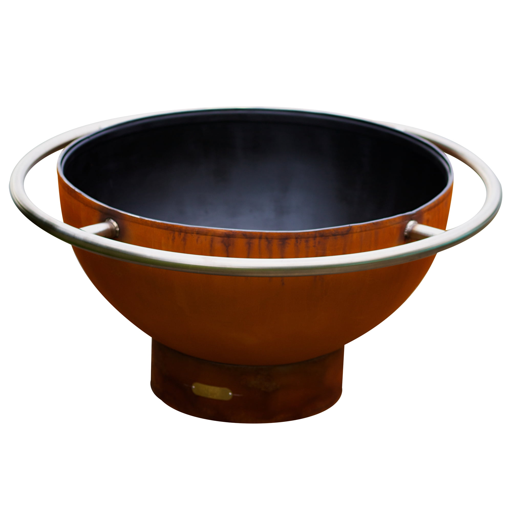 Fire Pit Art BL-Electronic AWEIS - NG 24 x 48 in. 200K BTU Bella Luna Penta Fire Pit, Iron Oxide Patina - Electronic AWEIS - Natural Gas