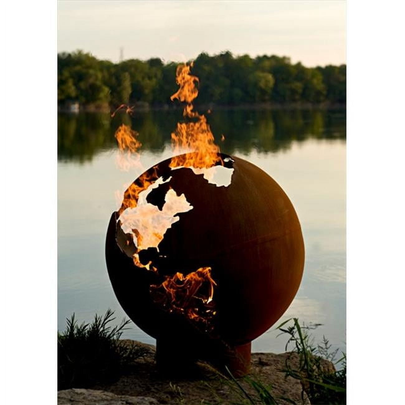 Fire Pit Art TR-Match Lit - LP 40 x 36 in. 200K BTU Third Rock Penta 24 ...