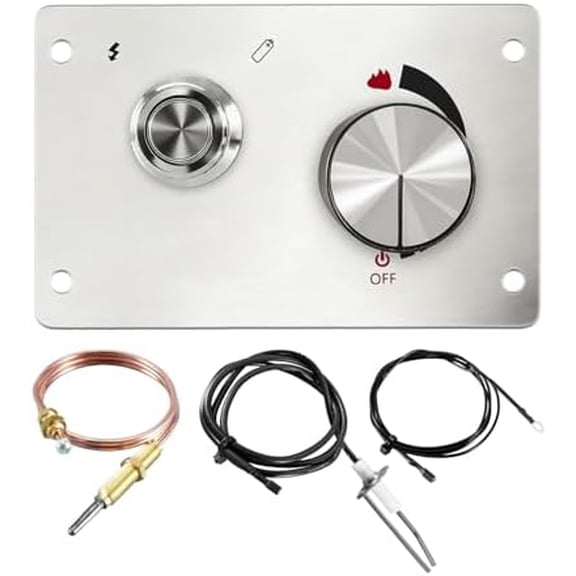 Fire Pit Burner Valve Ignition Kit, Push Button Igniter& Flame Failure Safety Valve, LPG/Propane Gas Control System Replacement for Outdoor Fire Pits & Patio Heaters$$Garden & Patio