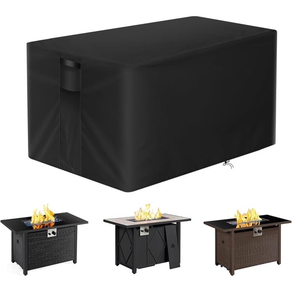 Fire Pit Cover, Rectangular 42inch Firepit Cover for Outdoor Fireplace Waterproof Propane Fire Table Cover - 42x24x24 inch
