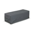 thumbnail image 1 of Fire Pit Cover Rectangular 600 D Waterproof - 100% Weather Resistant Custom Size Gas Fire Pit Cover with Air Pockets and Drawstring for Snug Fit (48"W X 25"D X 18"H, Fab Light Gray), 1 of 7