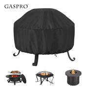 GASPRO 36" Round Fire Pit Cover, Outdoor Fire Pit Cover for 30-36 Inches Fire Pits, 600D Heavy Duty Fabric with Waterproof Patio Fire Table Cover with PVC Coati