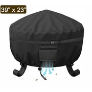 Fire Pit Cover for Round Fire Pit Cover Fits Outdoor Fireplace Cover with Adjustable Drawstring,Outdoor Fire Pit Cover,Waterproof,Dust Proof,Anti UV