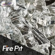 Fire Pit Essentials; Fire Glass 1/2 White Cloud Reflective, 10 Pounds