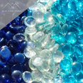 thumbnail image 1 of Fire Pit Glass - Aqua, Dark Blue Blend Reflective Fire Glass Beads 3/4" - Reflective Fire Pit Glass Rocks - Blue Ridge Brand Reflective Glass Beads for Fireplace and Landscaping, 1 of 6