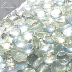 Fire Pit Glass - Crystal Clear Reflective Fire Glass Beads 3/4" - Reflective Fire Pit Glass Rocks - Blue Ridge Brandâ„¢ Reflective Glass Beads for Fireplace and Landscaping