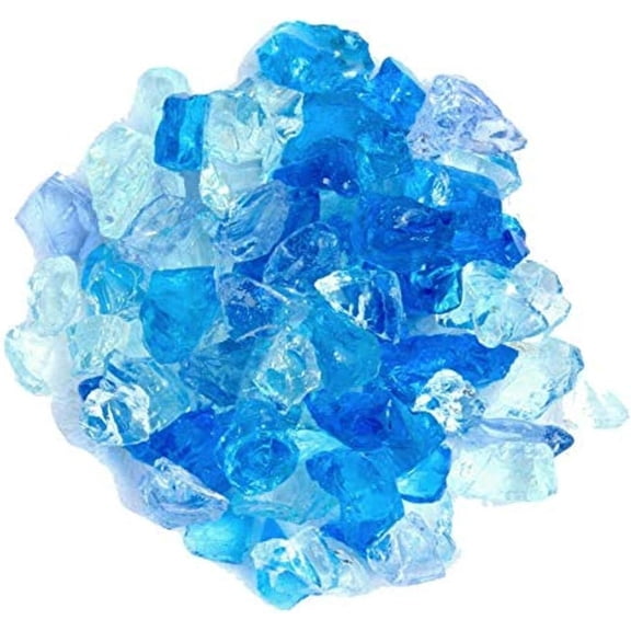 Fire Pit Glass Rocks For Outdoor Propane Gas Fireplace Crystal 10 Lbs Multicolor