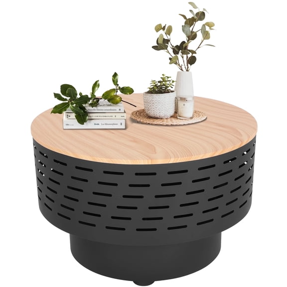 Segmart 26 inch Fire Pit with Grill & Lid, Firepits for Outside Wood Burning Fire Pit Table with Fire Poker, Ash Net,3 in 1 Outdoor Fire pits for Patio,BBQ, Bonfire, Camping, Backyard, Picnic