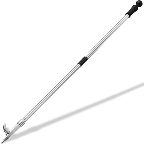 FLY HAWK Fire Poker for Fire Pit, 30 inches Portable Fireplace Tools for Outdoor Patio Fireplace, Stove, Outdoor FirePit Tools, Silver