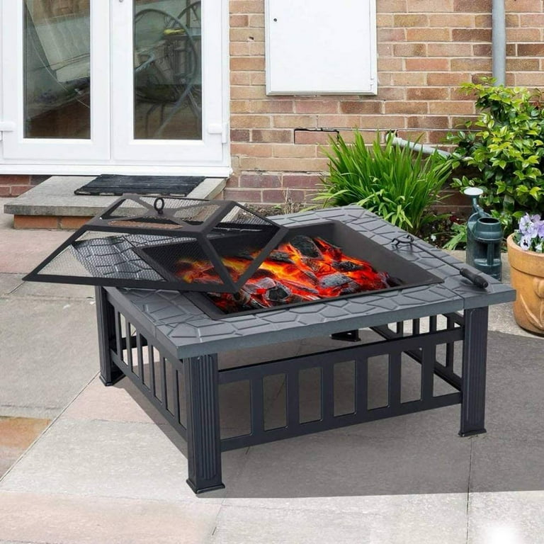 Fire Pit Garden Stove Brazier for Outdoor Patio Backyard Camping Garden Black Fire Pit Garden Stove Brazier for Outdoor Patio Backyard Camping Garden Black