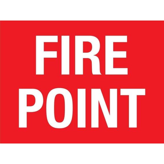 Fire Point Retro 8"x12" Metal Tin Sign - Playful Wall Decor for Shop, Garage, Yard & Man Cave