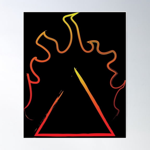 Fire Poster Wall Art, Modern Wall Decor For Living Room Bedroom, 12x18 UNFRAMED