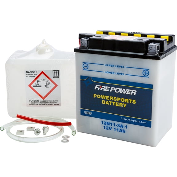 Fire Power Battery W/ACID 12N11-3A-1 Compatible With Suzuki GT550 1972-1977