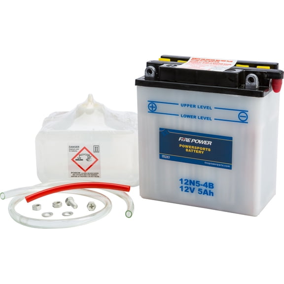 Fire Power Battery W/ACID 12N5-4B Compatible With Honda CL77 1966