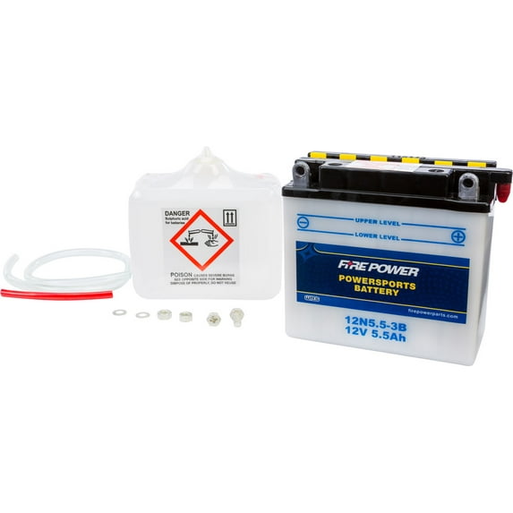 Fire Power Battery W/ACID 12N5.5-3B Compatible With Yamaha RZ350 1984-1985