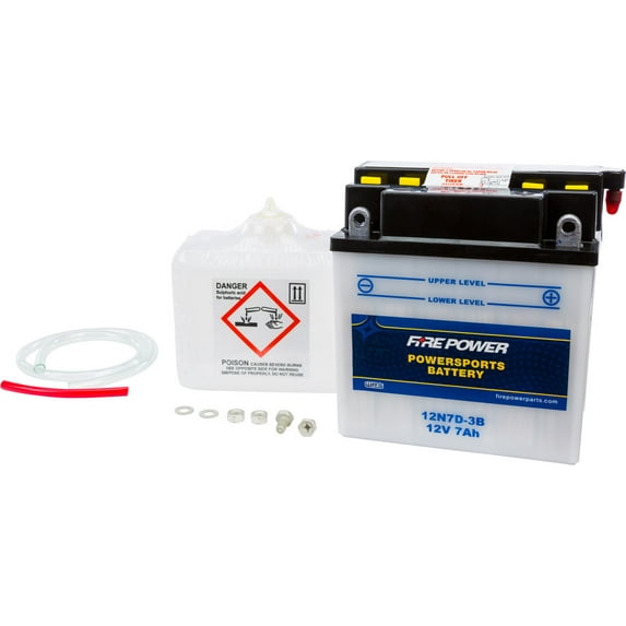 Fire Power Battery W/ACID 12N7D-3B Compatible With Yamaha YFM50R Raptor 2004-2008