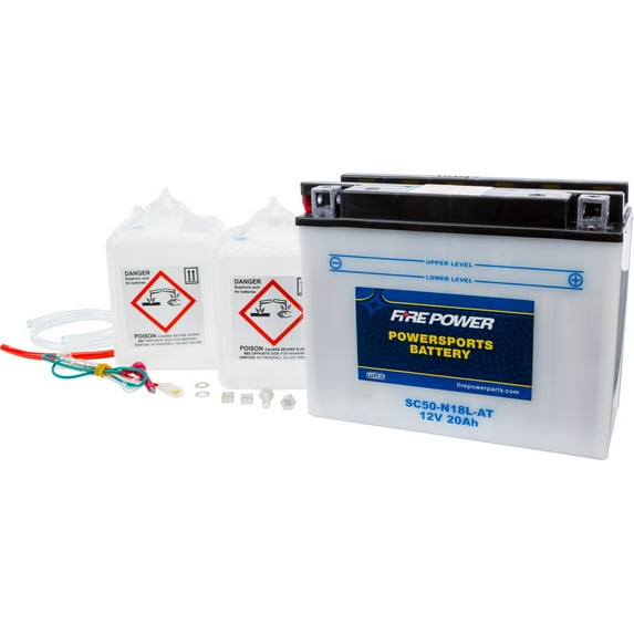 Fire Power Battery W/ACID SC50-N18L-AT Compatible With Yamaha XVZ1300 Venture 1987-1988