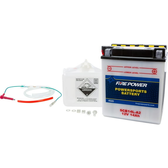 Fire Power Battery W/ACID SCB14L-A2 Compatible With Kawasaki ZX750 GPz 1983-1985