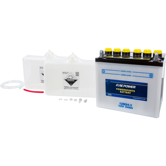 WPS - Western Power Sports 12N24-3; 12V Battery W / Acid 12N24-3