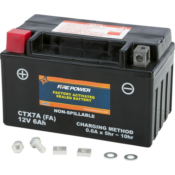Fire Power Factory Activated Battery CTX7A Compatible With Kasea Skyhawk 250 2003-2005